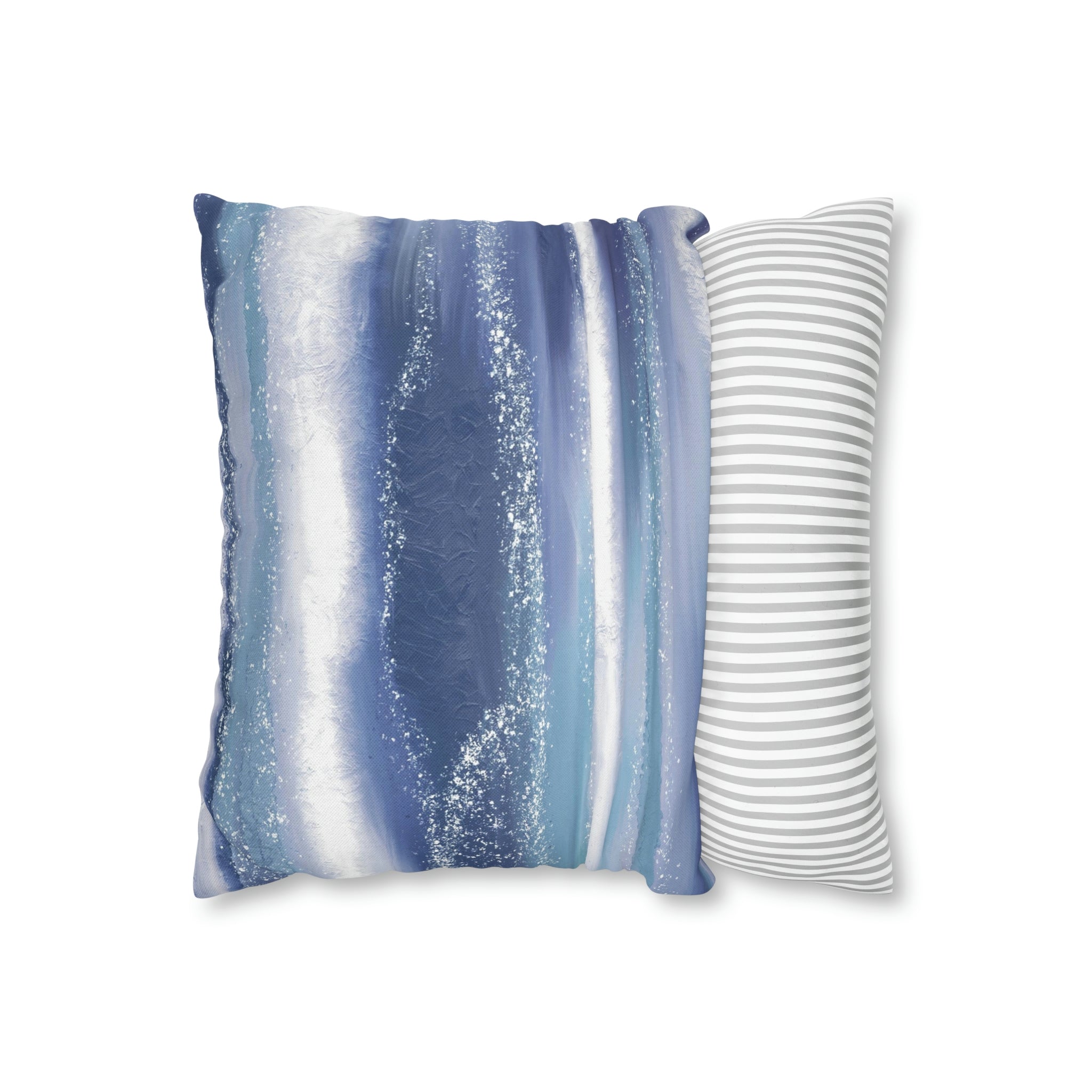 Abstract Pillow Cover | Navy Pale Blue White