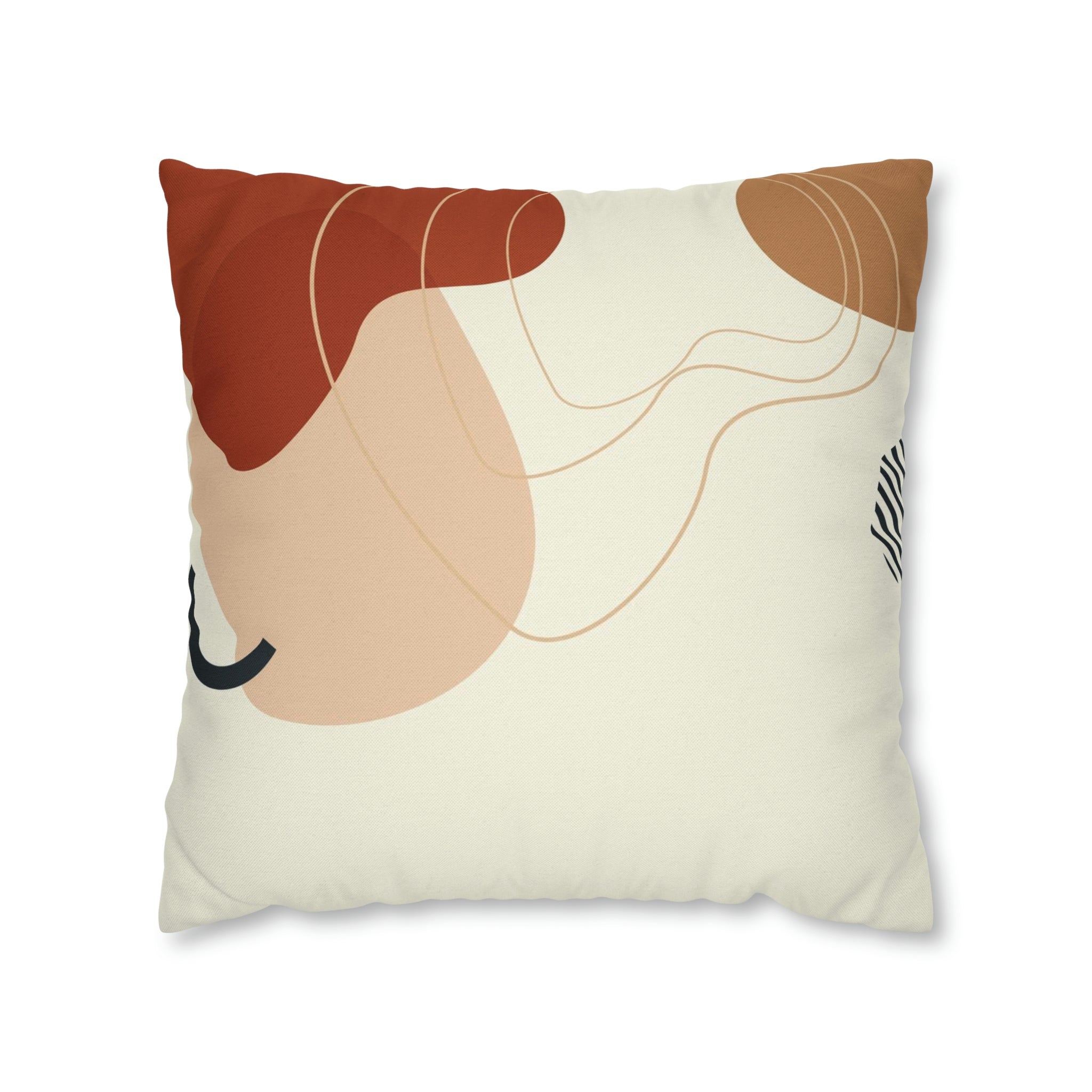 Abstract Pillow Cover | Cream Geometric