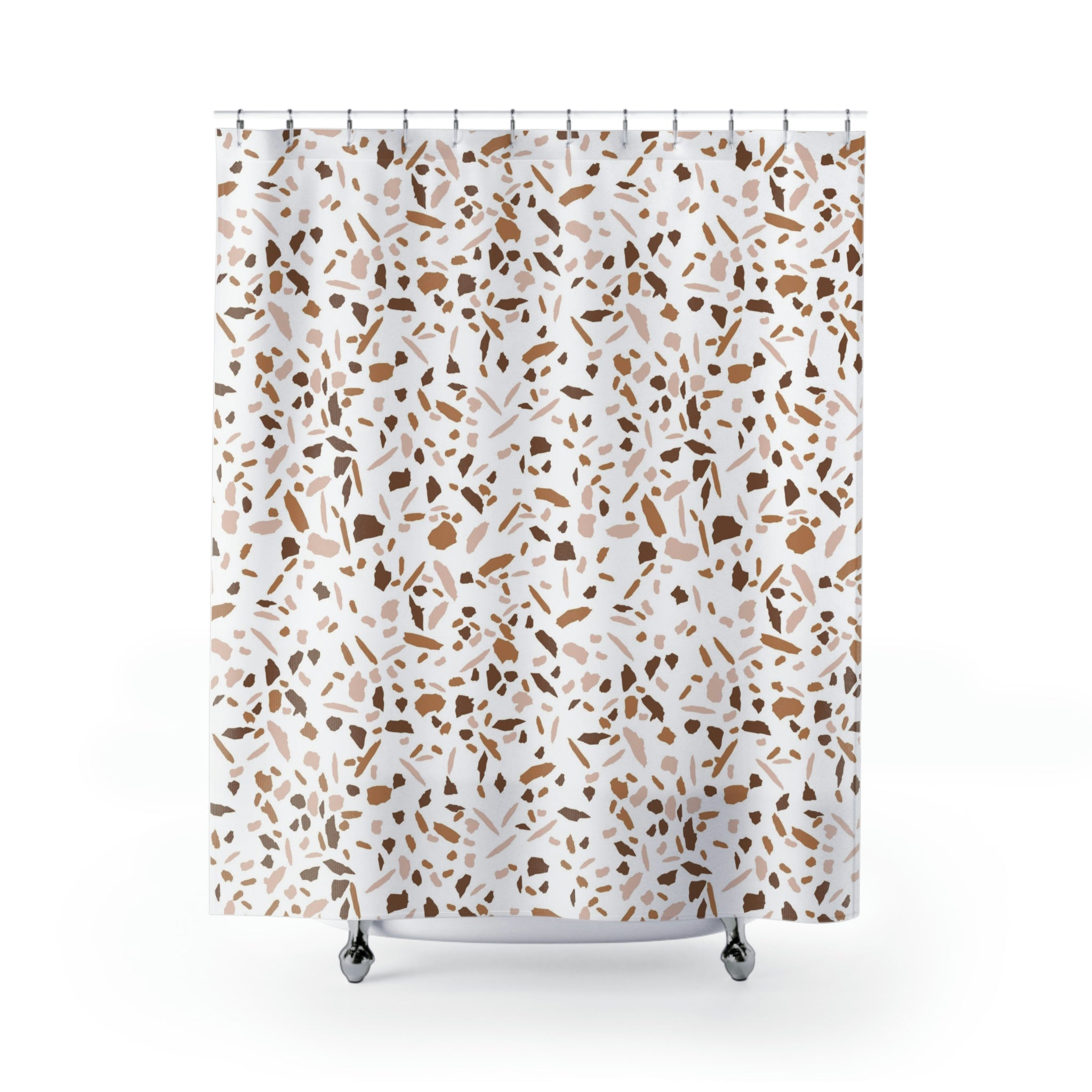 modern boho fabric shower curtain