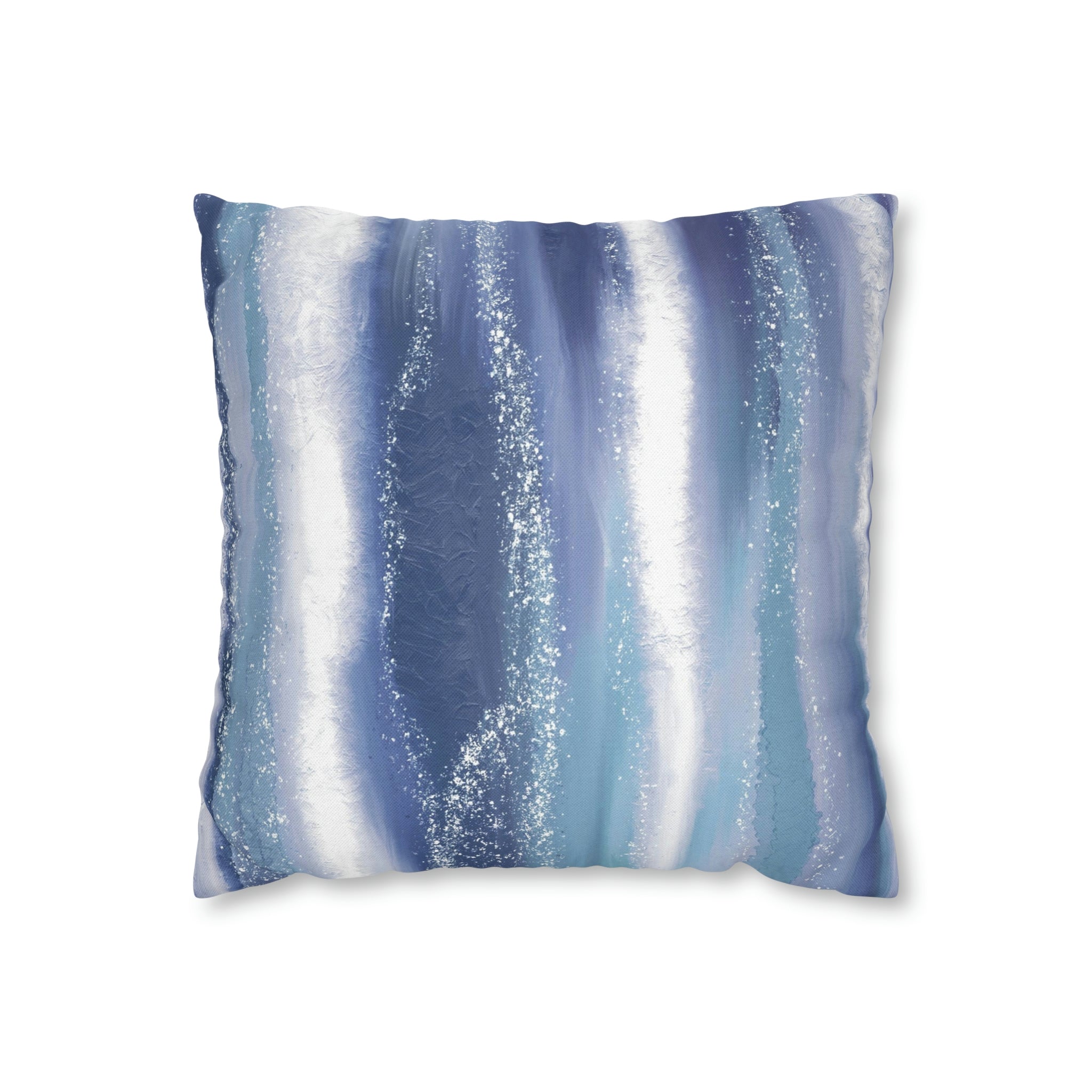 Abstract Pillow Cover | Navy Pale Blue White