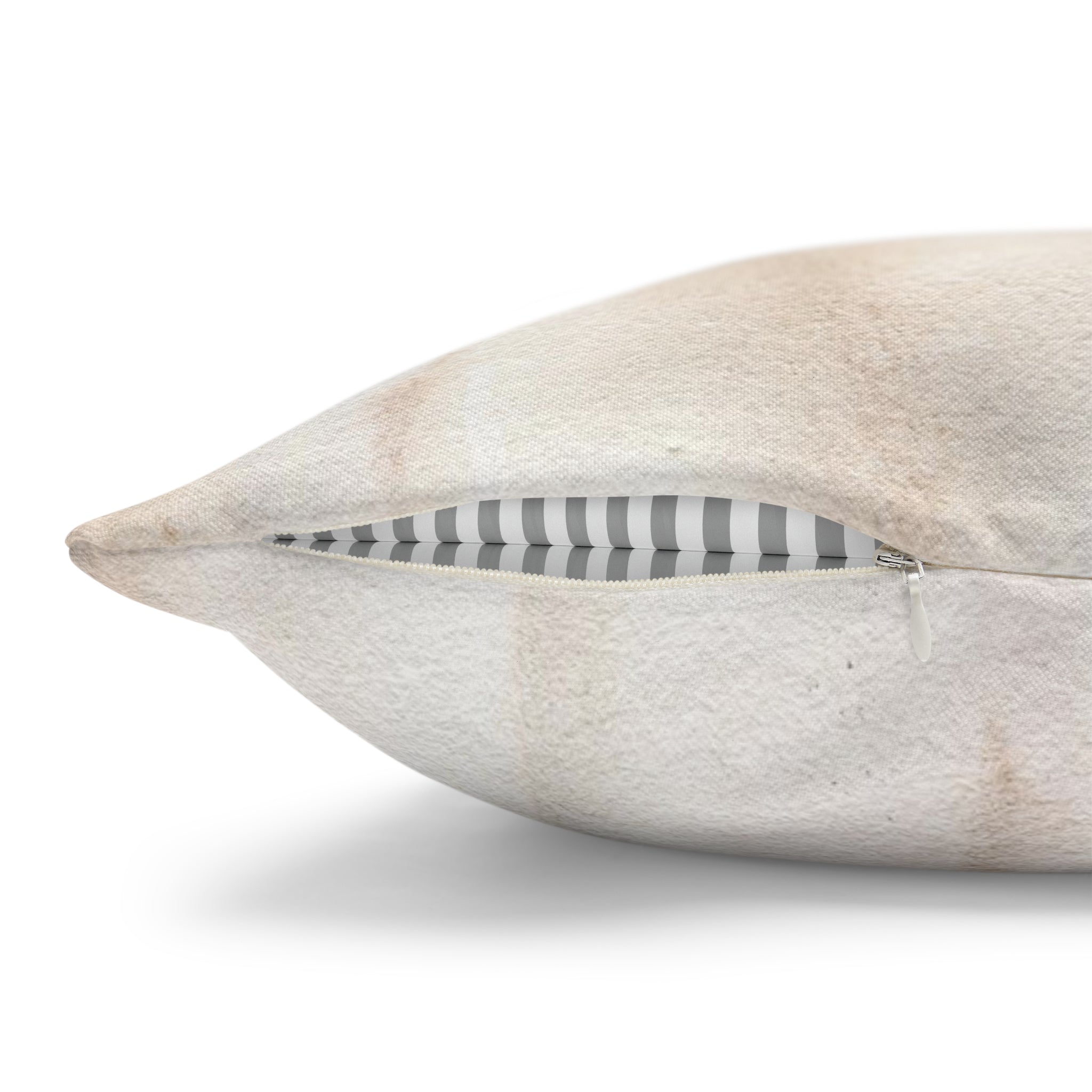 Abstract Pillow Cover | Blush Beige Black Beige Ombre