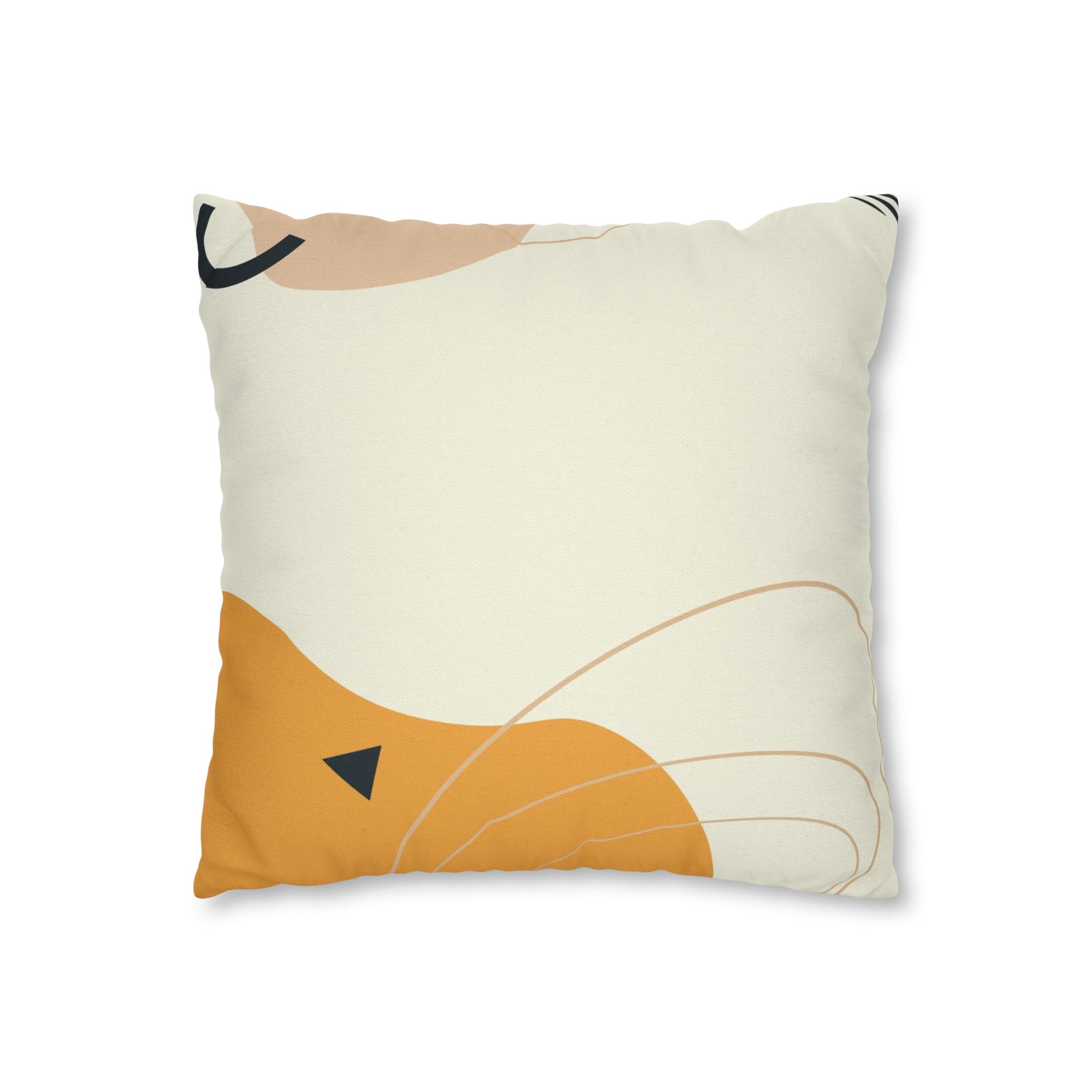 Abstract Pillow Cover | Cream Geometric