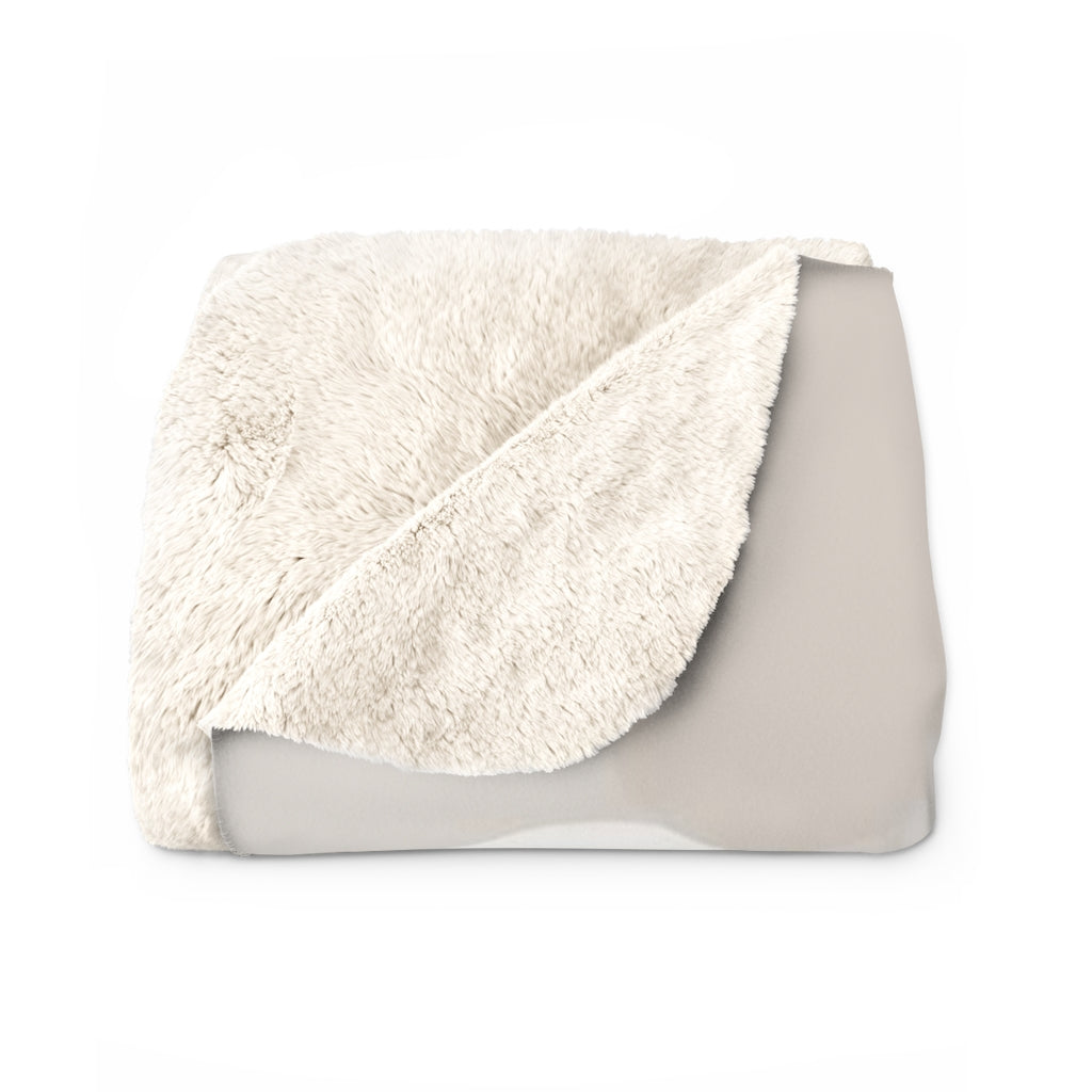 Abstract Comfy Blanket | White Blush Terracotta