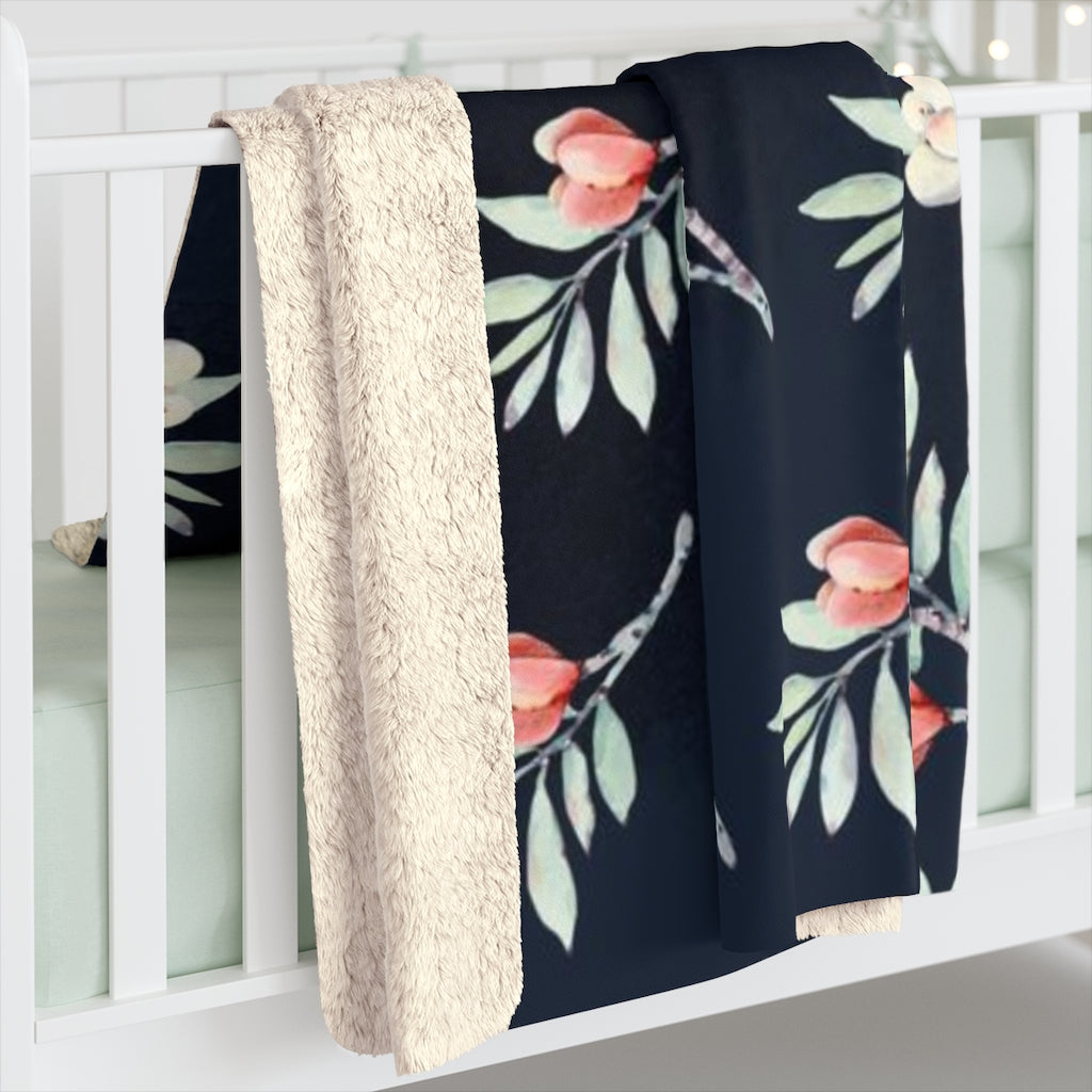 Floral Comfy Blanket | Sage Green Leaves