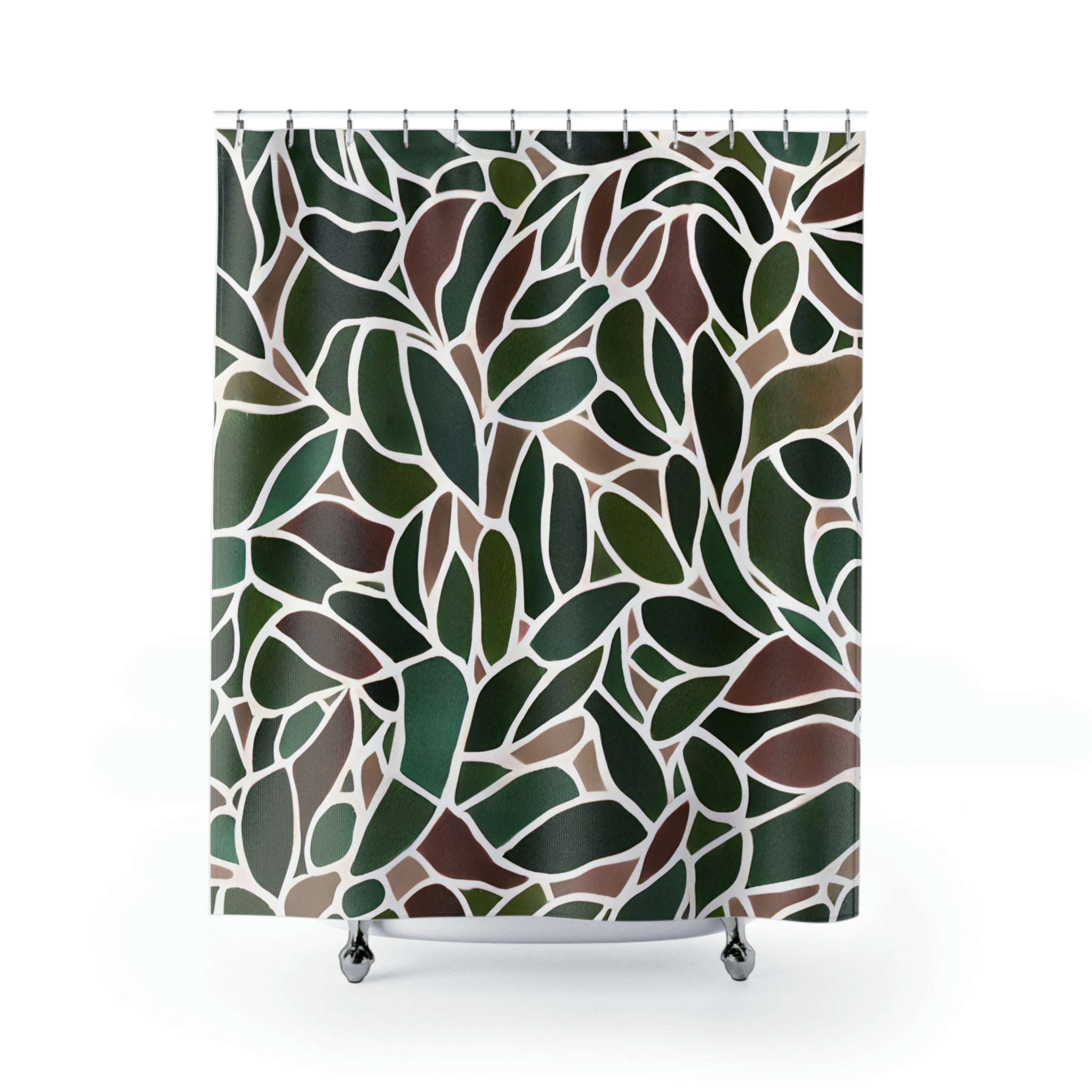 modern boho fabric shower curtain