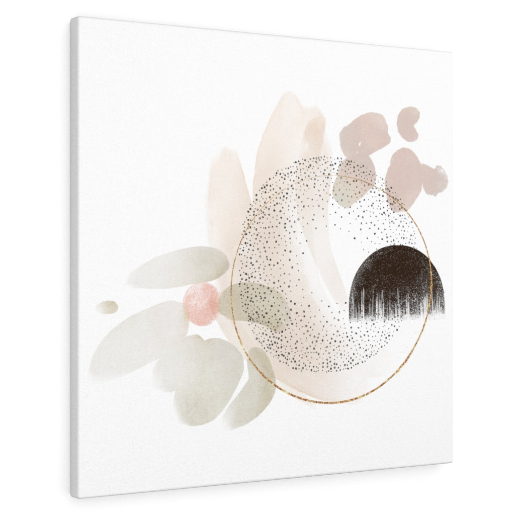Abstract Canvas Art | Beige White Gold Brown