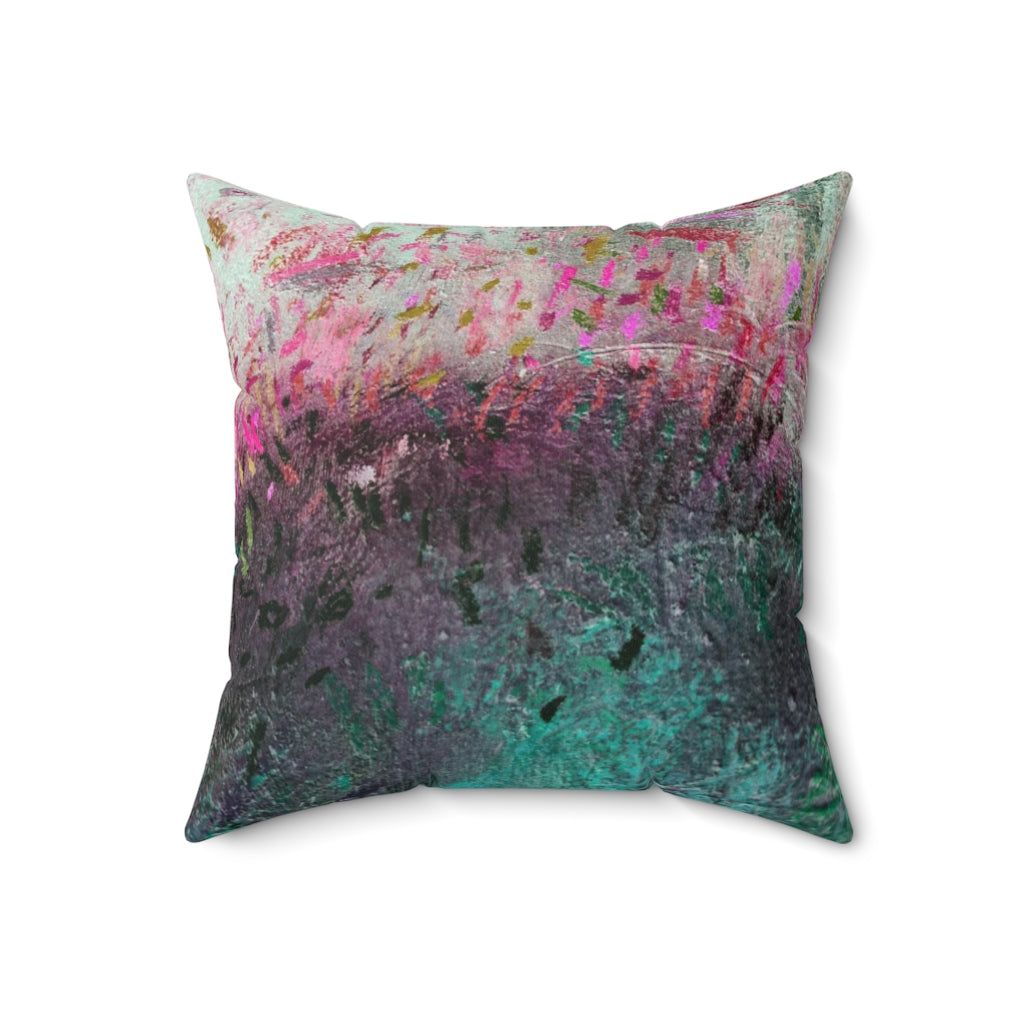 Abstract Pillow Cover | Pink Turquoise