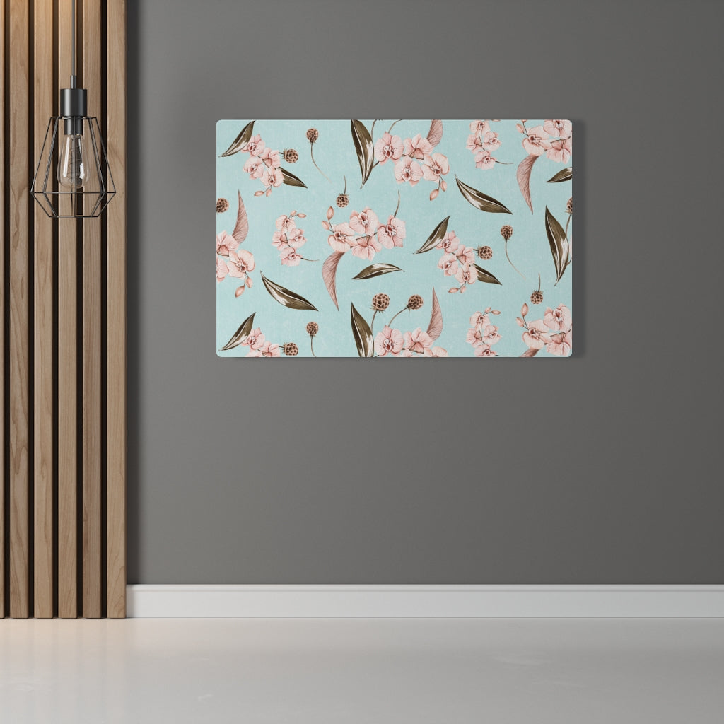FLORAL CANVAS ART | Teal Pink Blossoms