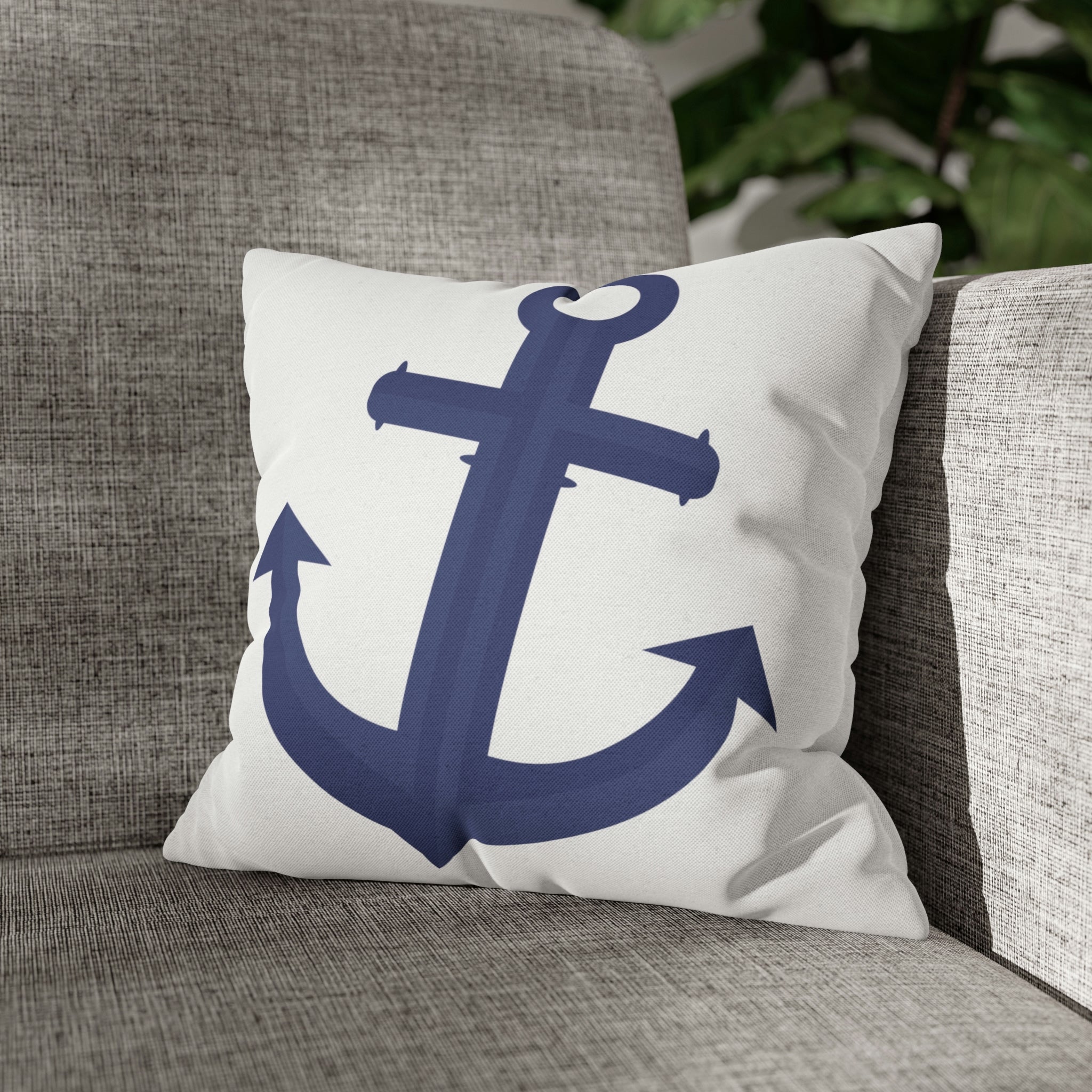 Boho Pillow Cover | Blue Anchor