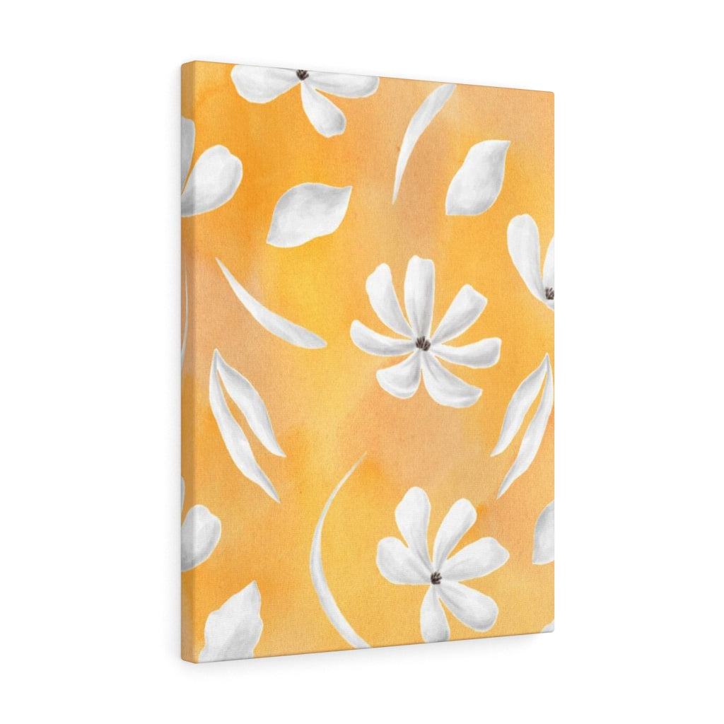 FLORAL CANVAS ART | White Canary Yellow