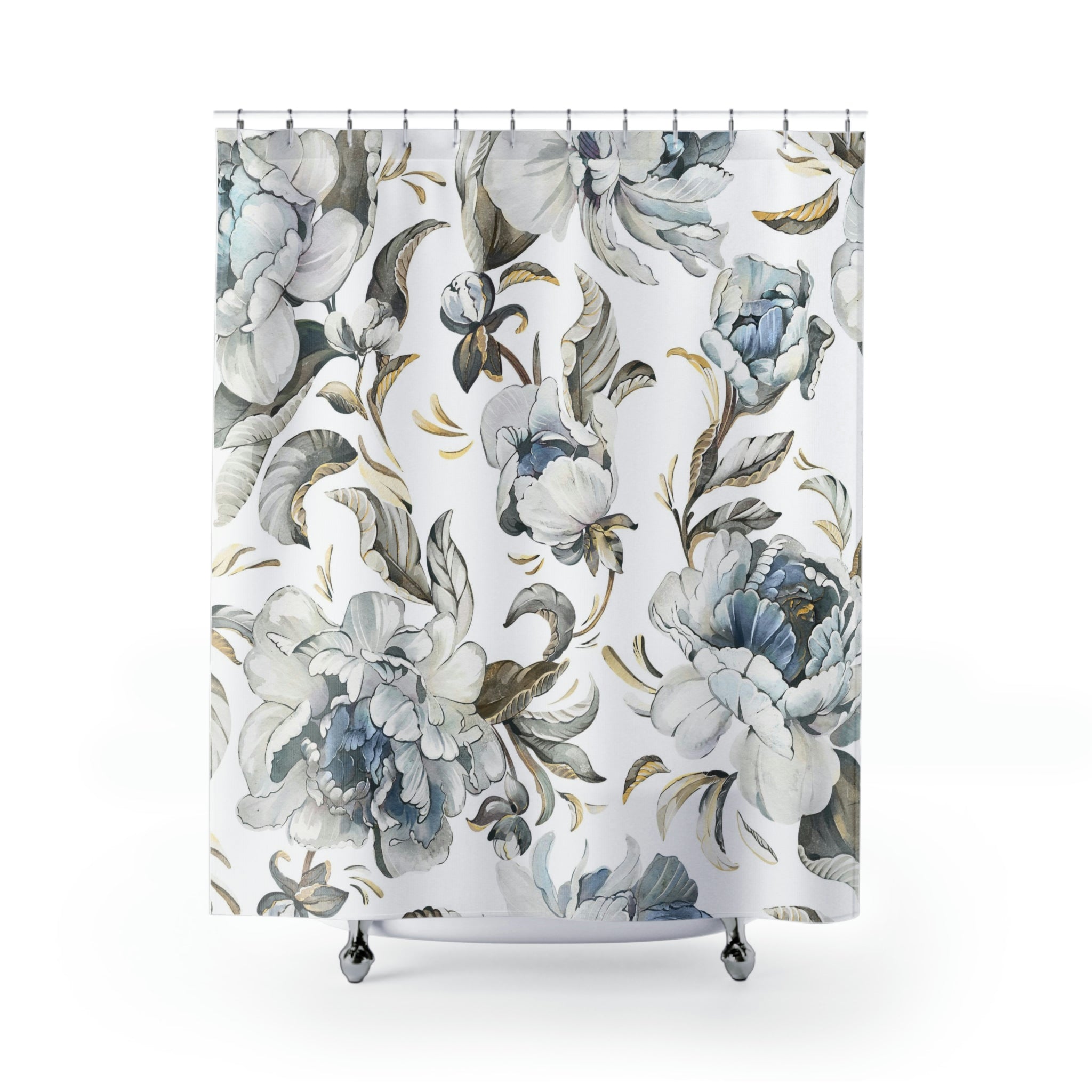 modern boho fabric shower curtain