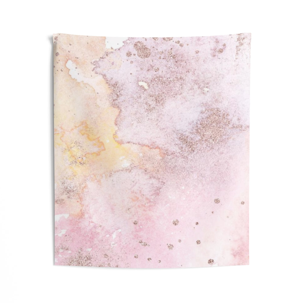 Abstract Tapestry | Pastel Pink Yellow Gold
