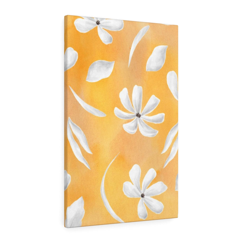 FLORAL CANVAS ART | White Canary Yellow