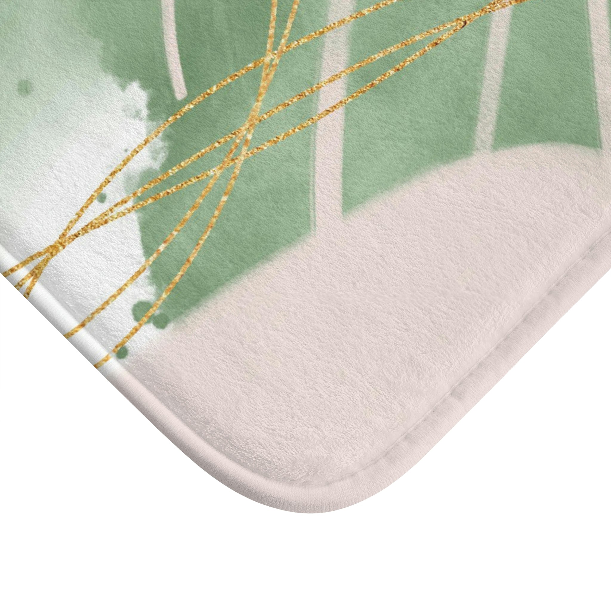 Boho Abstract Bath, Kitchen Mat | Sage Green, Blush Pink