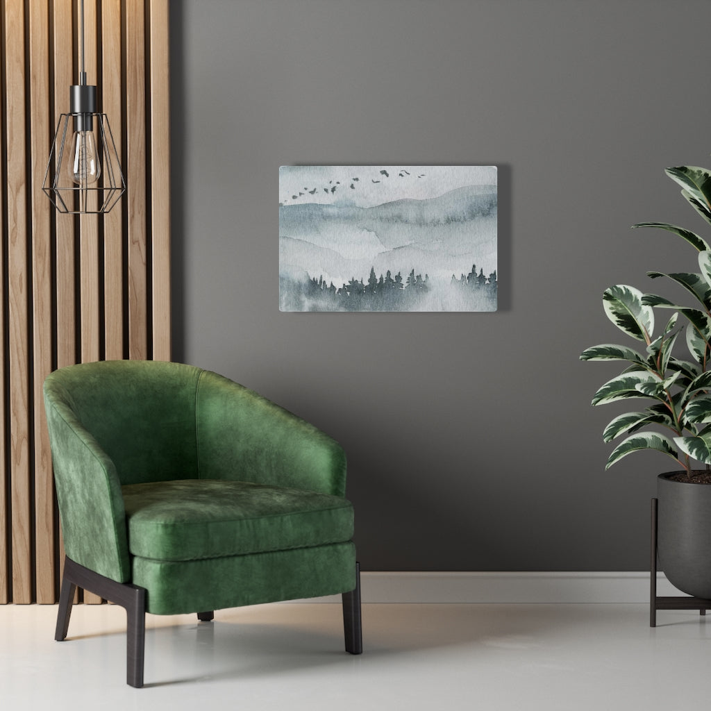 Nature Wall Canvas Art | Gray Woodlands