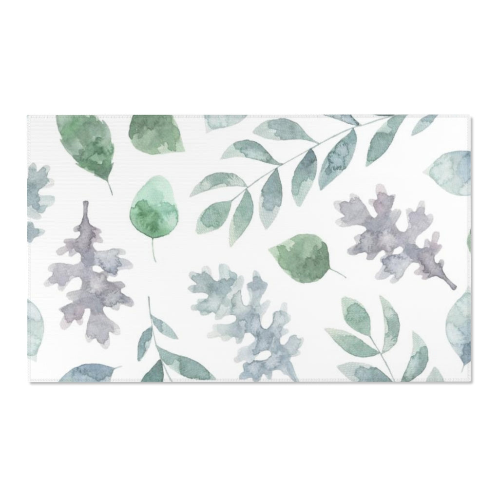 Boho Area Rug | Eucalyptus Watercolor Green
