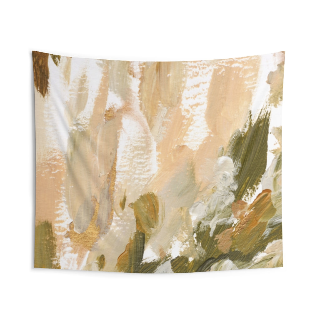Abstract Tapestry | White Beige Yellow Green
