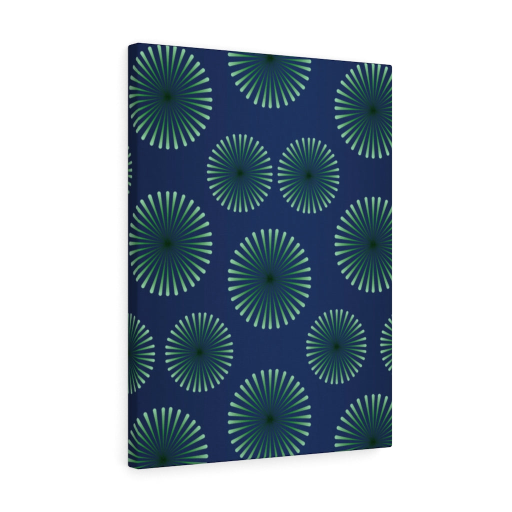 GEOMETRIC CANVAS ART | Blue Green Circles