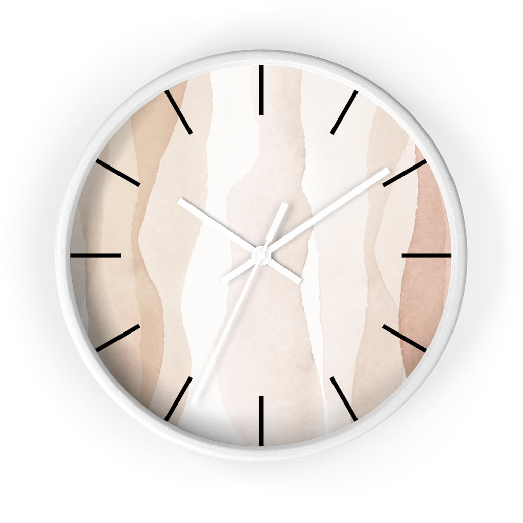 Wood, Wall Clock, Pastel Beige 10"