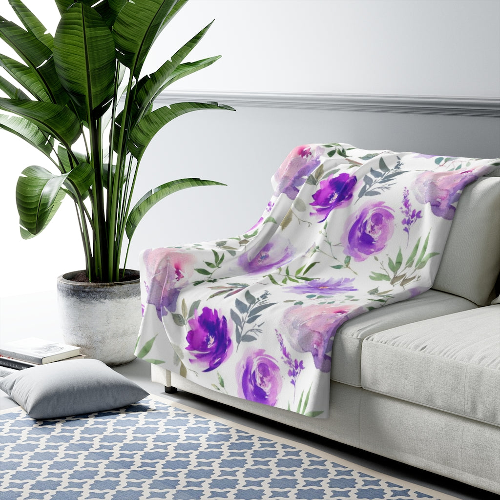 sherpa fleece throw blanket