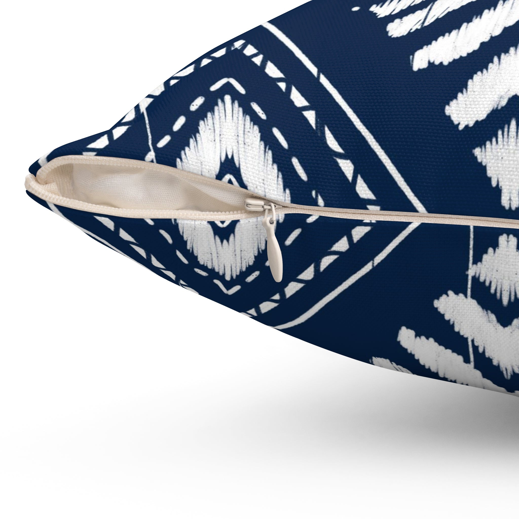 Folklore Pillow Cover | Navy White Tribal