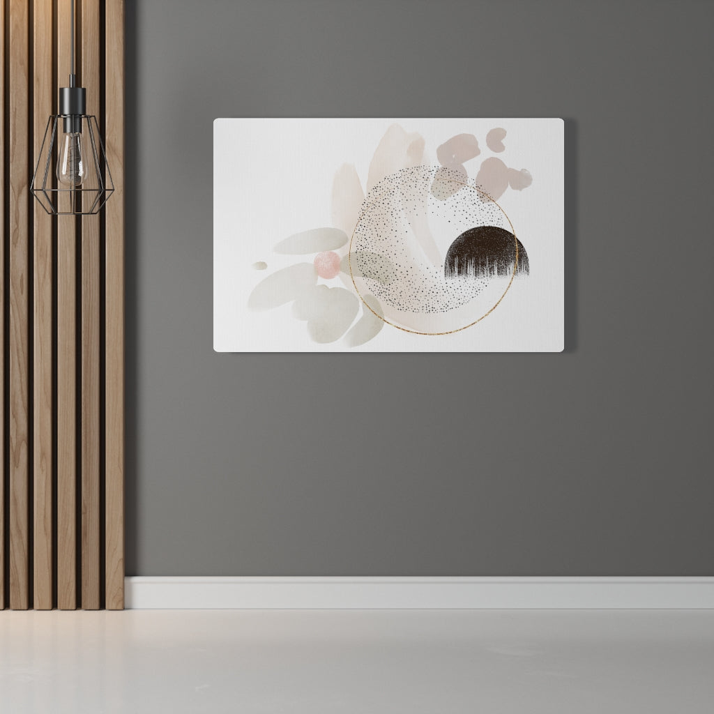 Abstract Canvas Art | Beige White Gold Brown