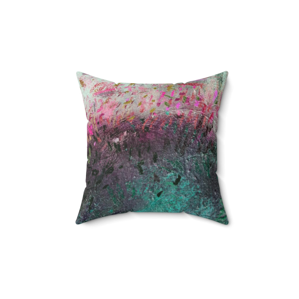 Abstract Pillow Cover | Pink Turquoise