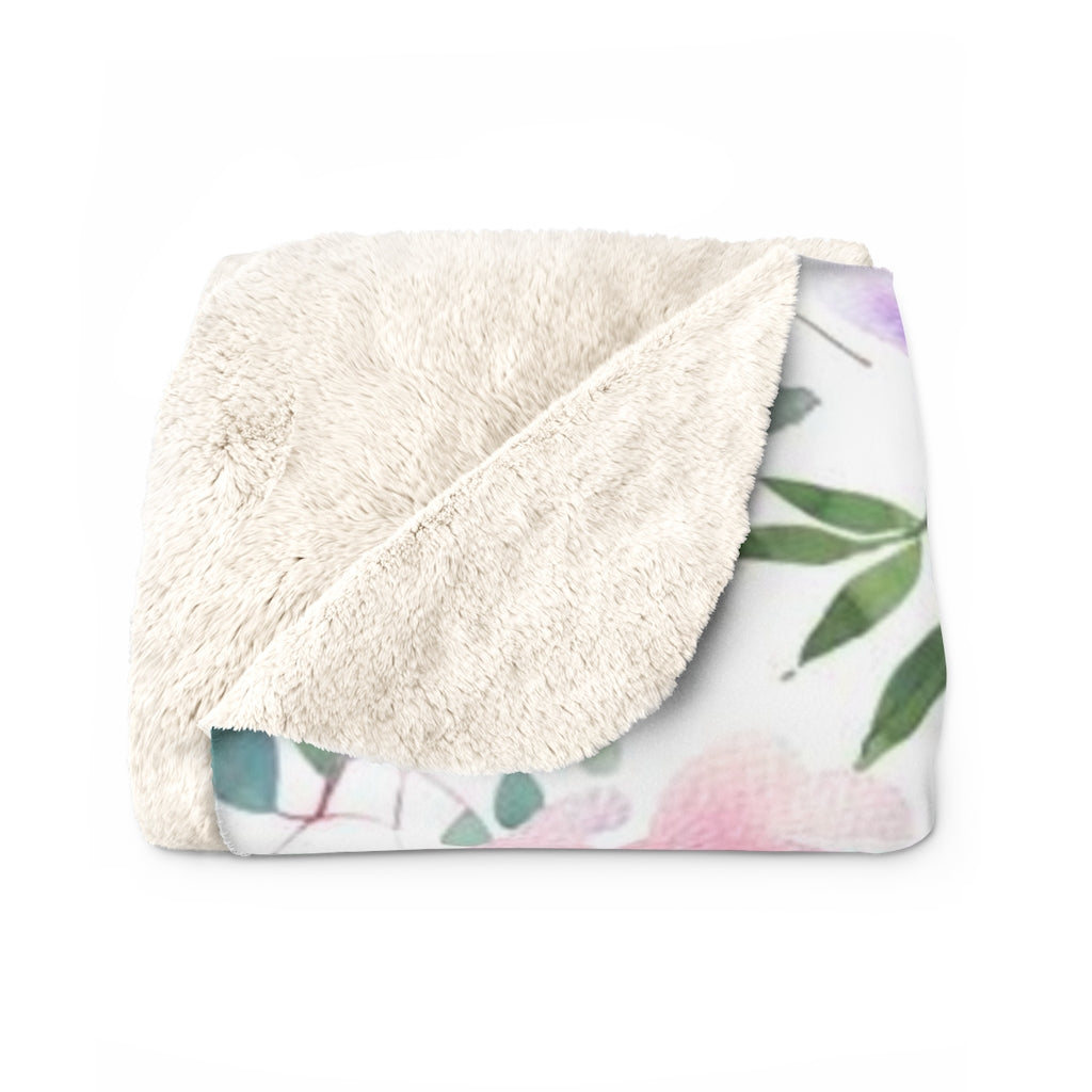 Floral Comfy Blanket | Lavander Purple Peonies