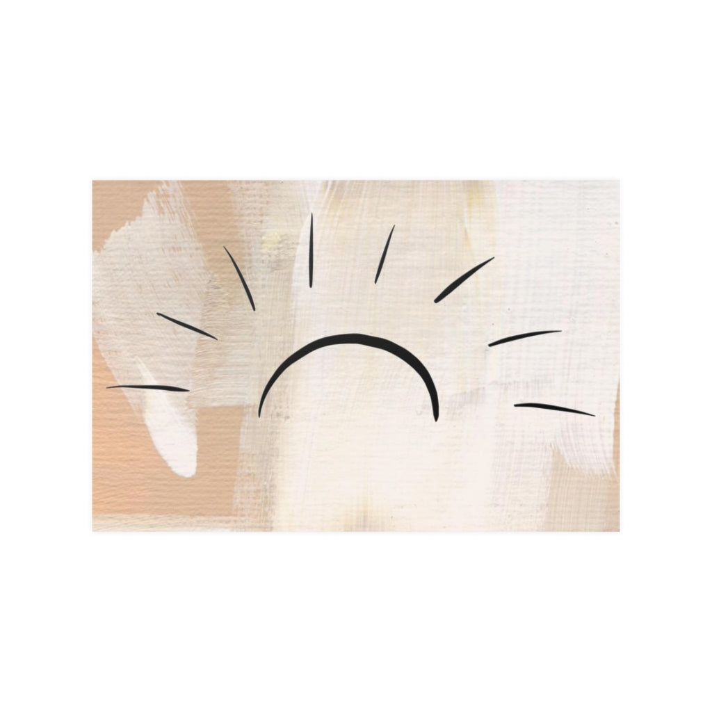 Abstract Terracotta Art Prints | Cream Beige White