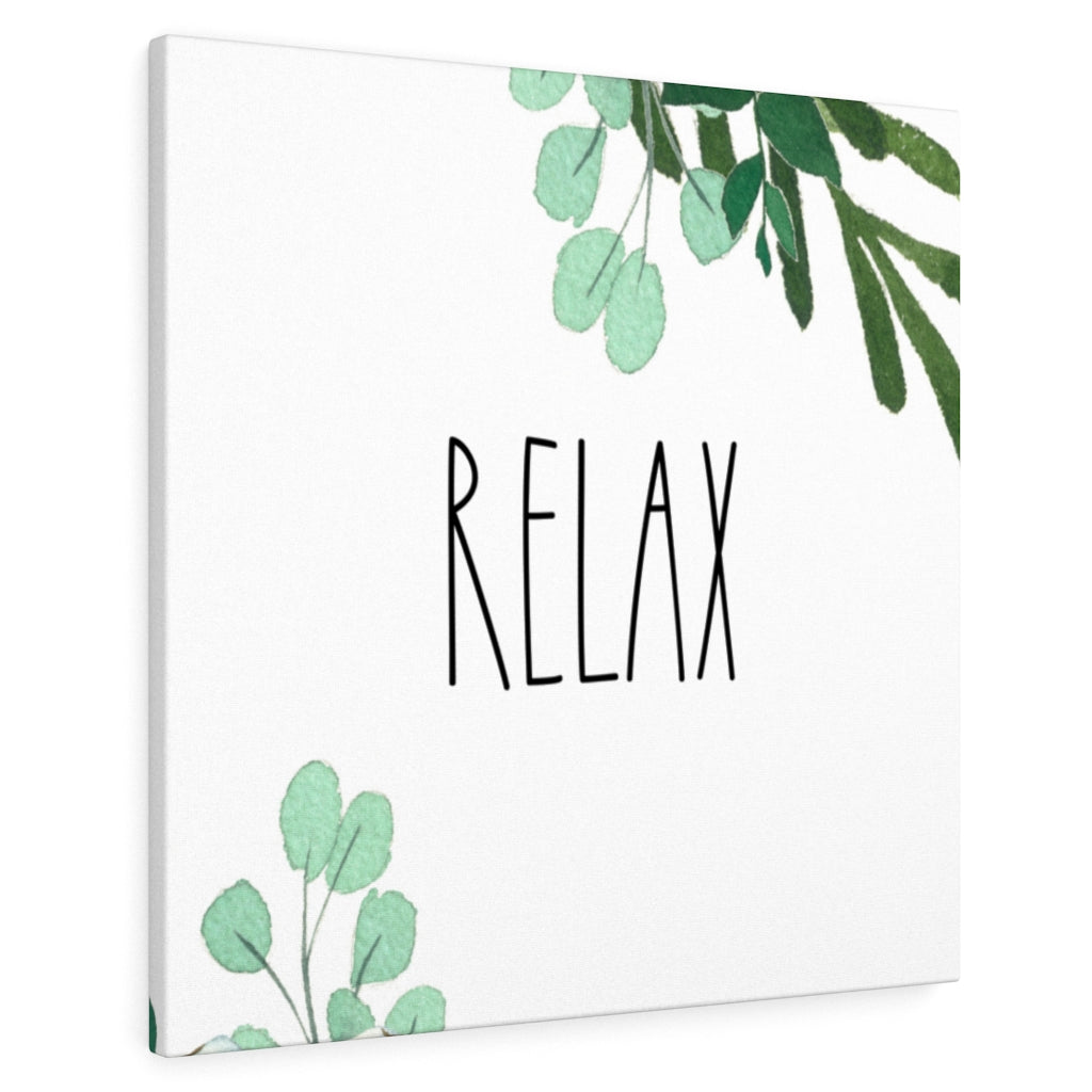 WITH SAYING WALL CANVAS ART | White Green | Relax