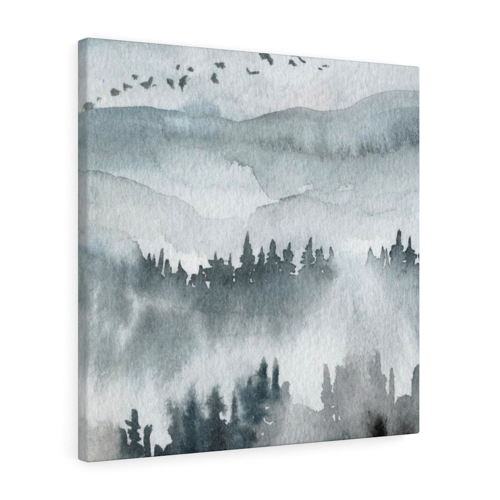Nature Wall Canvas Art | Gray Woodlands