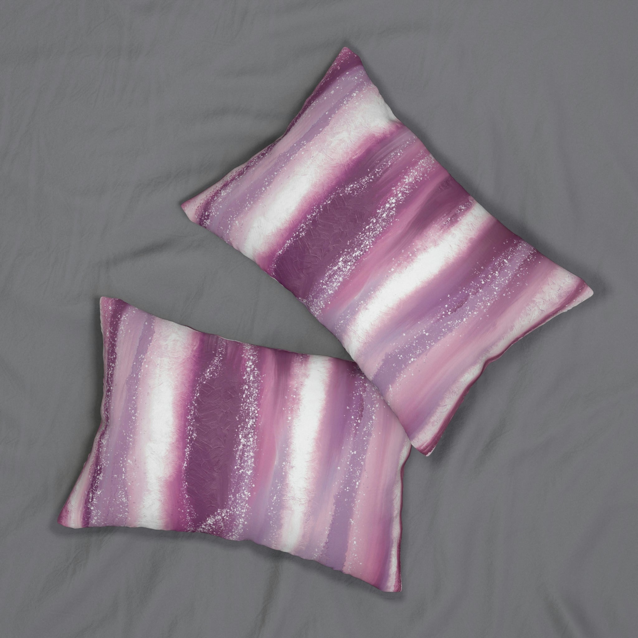 Abstract Lumbar Pillow | Lavender Mauve Pink