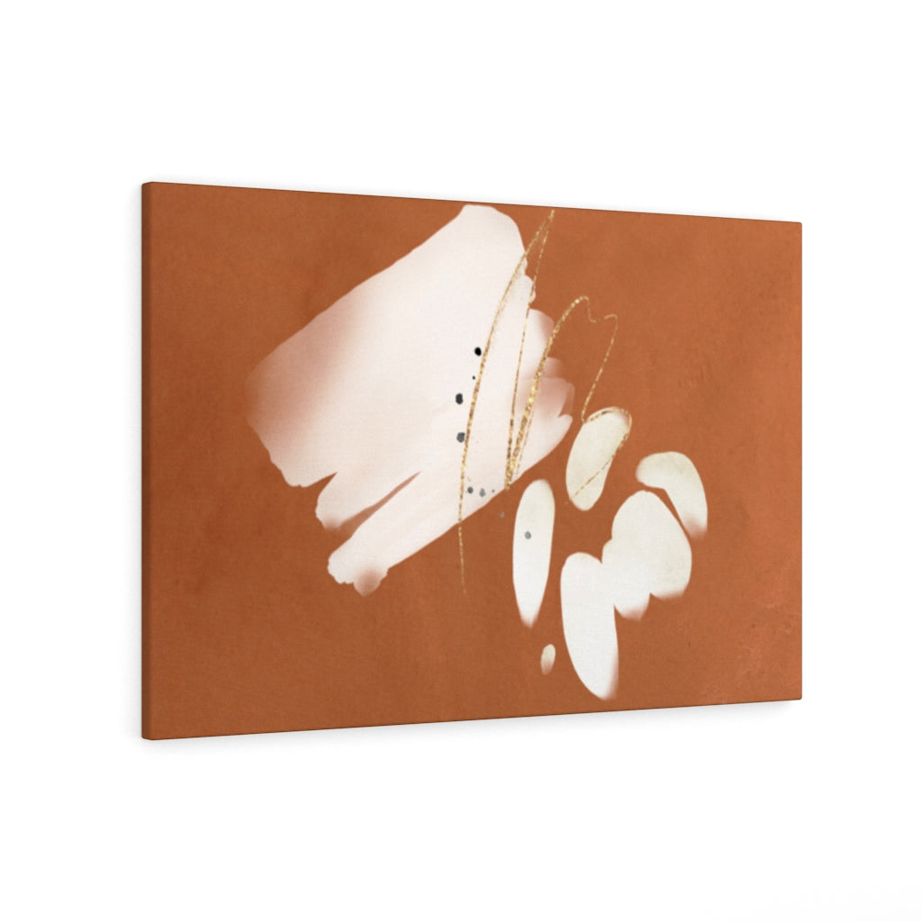 ABSTRACT WALL CANVAS ART | Terracotta Cream White