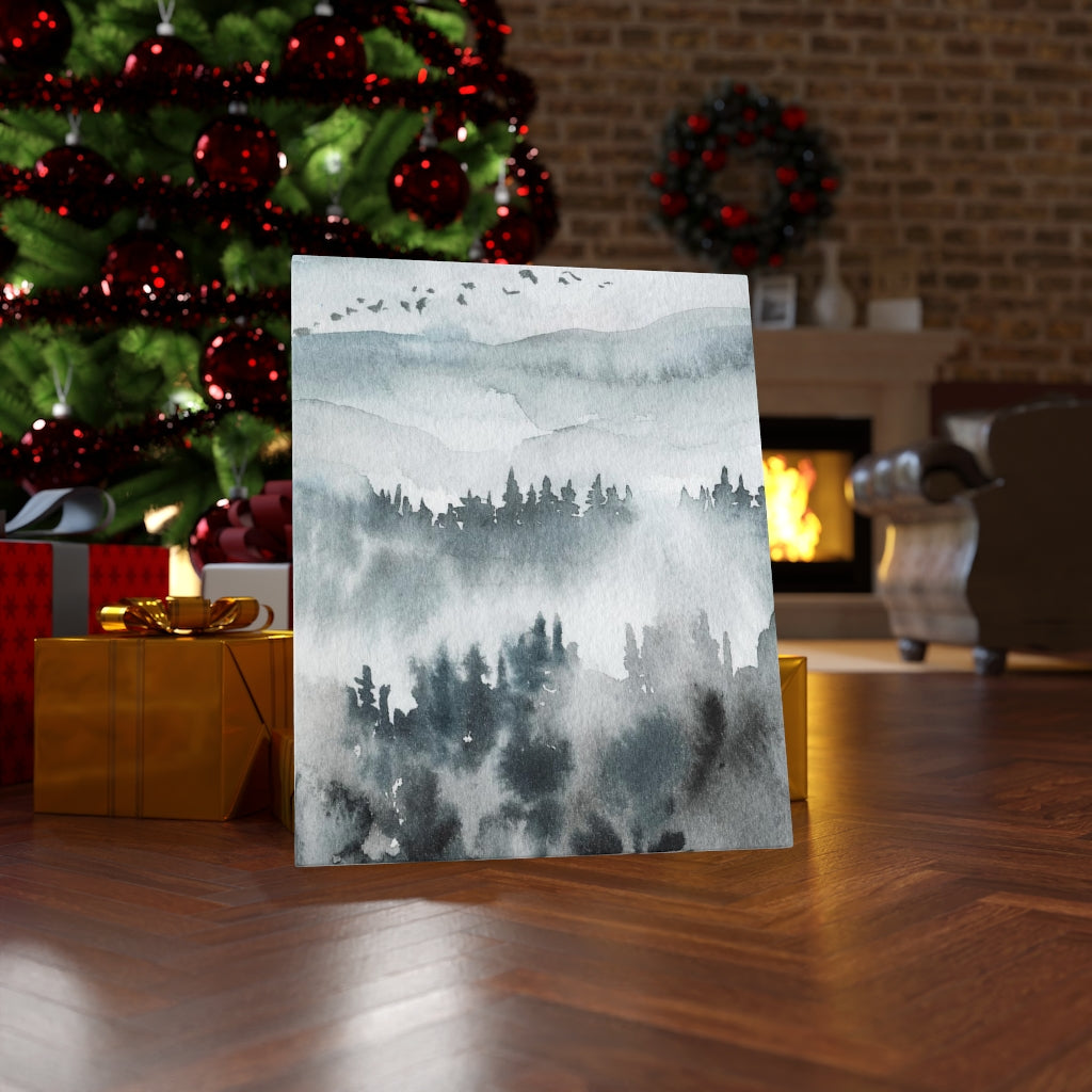 Nature Wall Canvas Art | Gray Woodlands