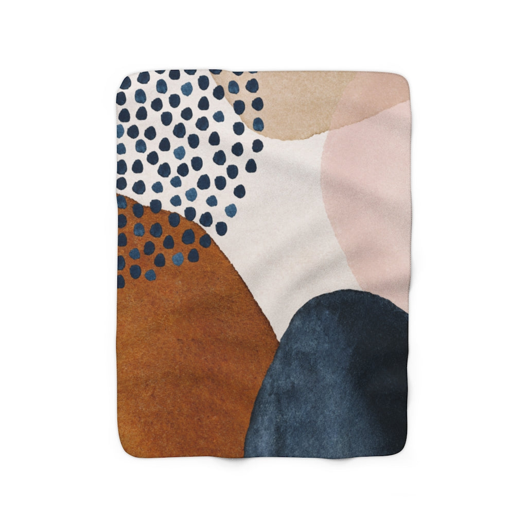 modern abstract cozy blanket