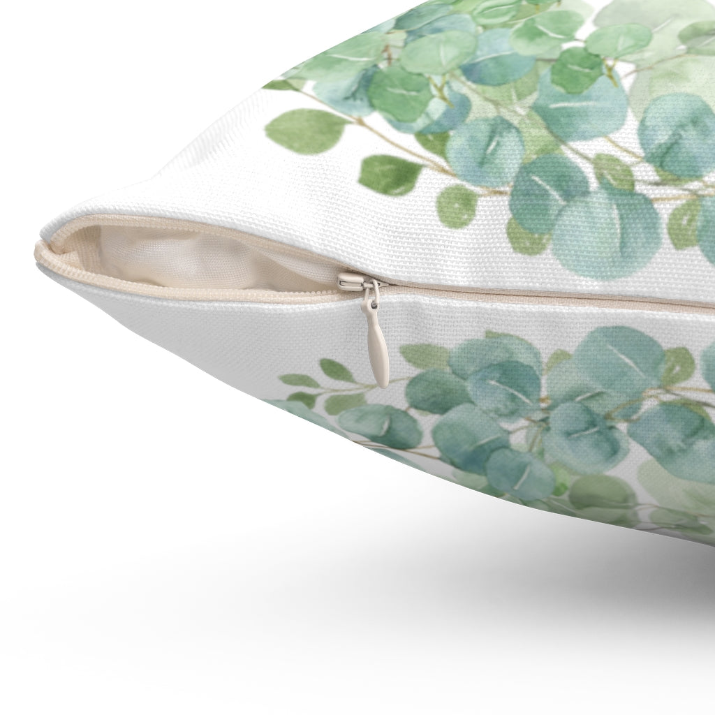 Boho Pillow Cover | Green Leaves