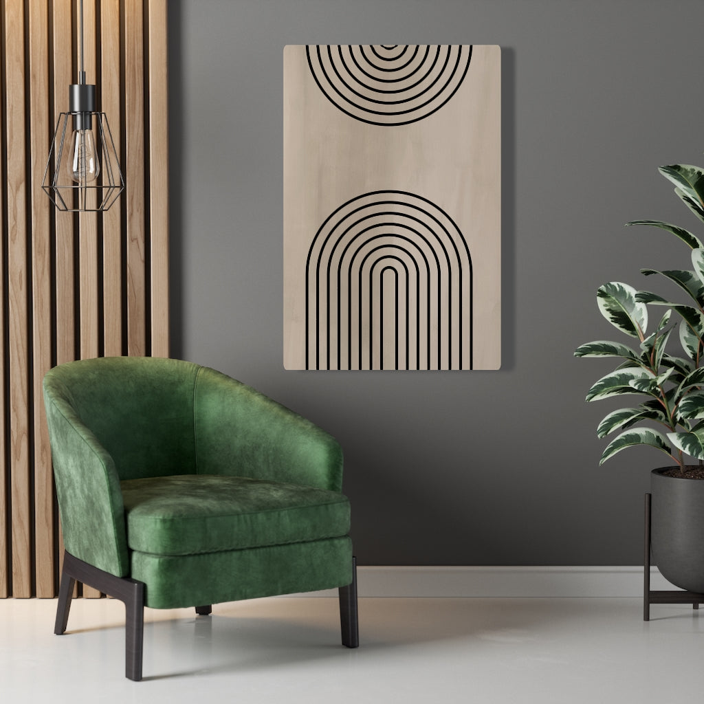 ABSTRACT WALL CANVAS ART | Beige Black