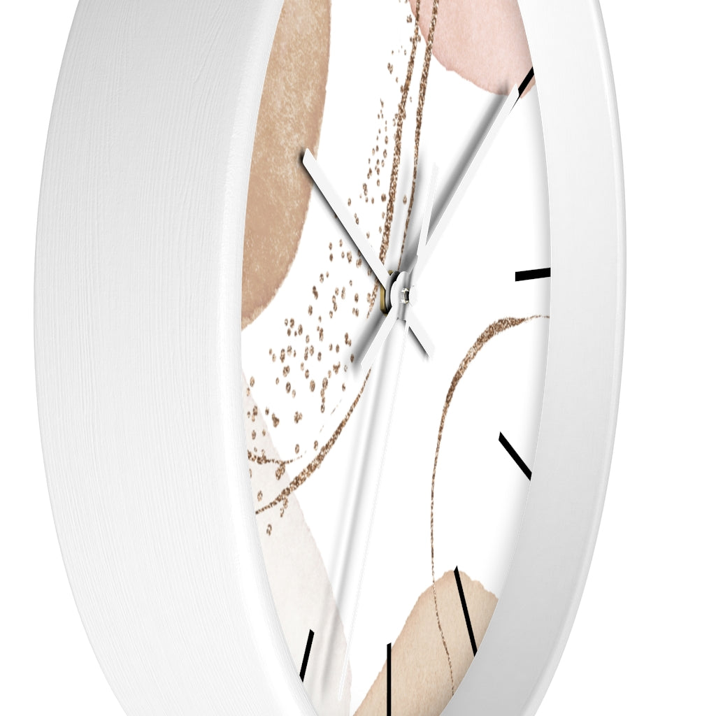 Wood, Wall Clock, Pastel, Blush Pink 10"