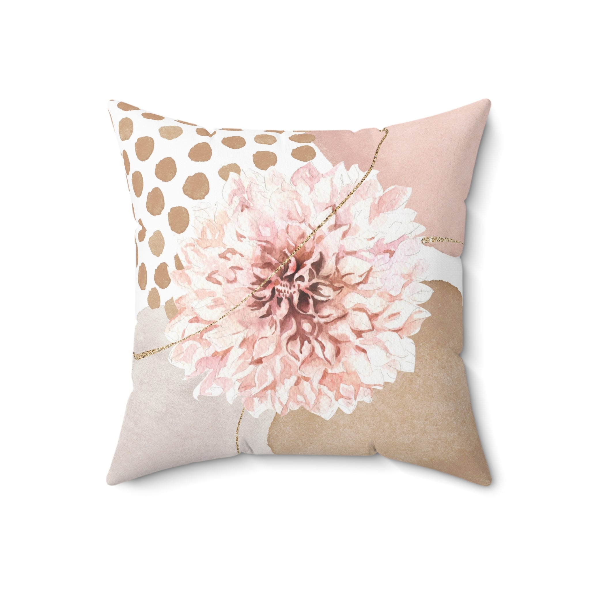 Abstract Pillow Cover | Blush Pink Beige Floral
