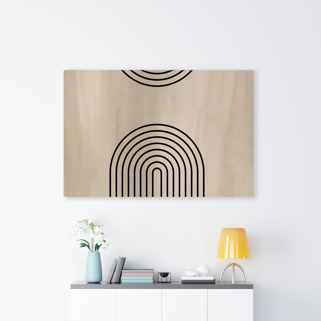 ABSTRACT WALL CANVAS ART | Beige Black