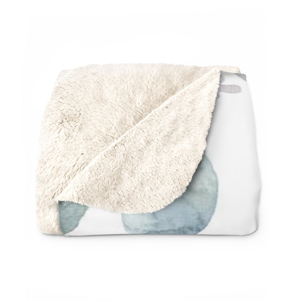 Floral Comfy Blanket | Teal Green Leaves