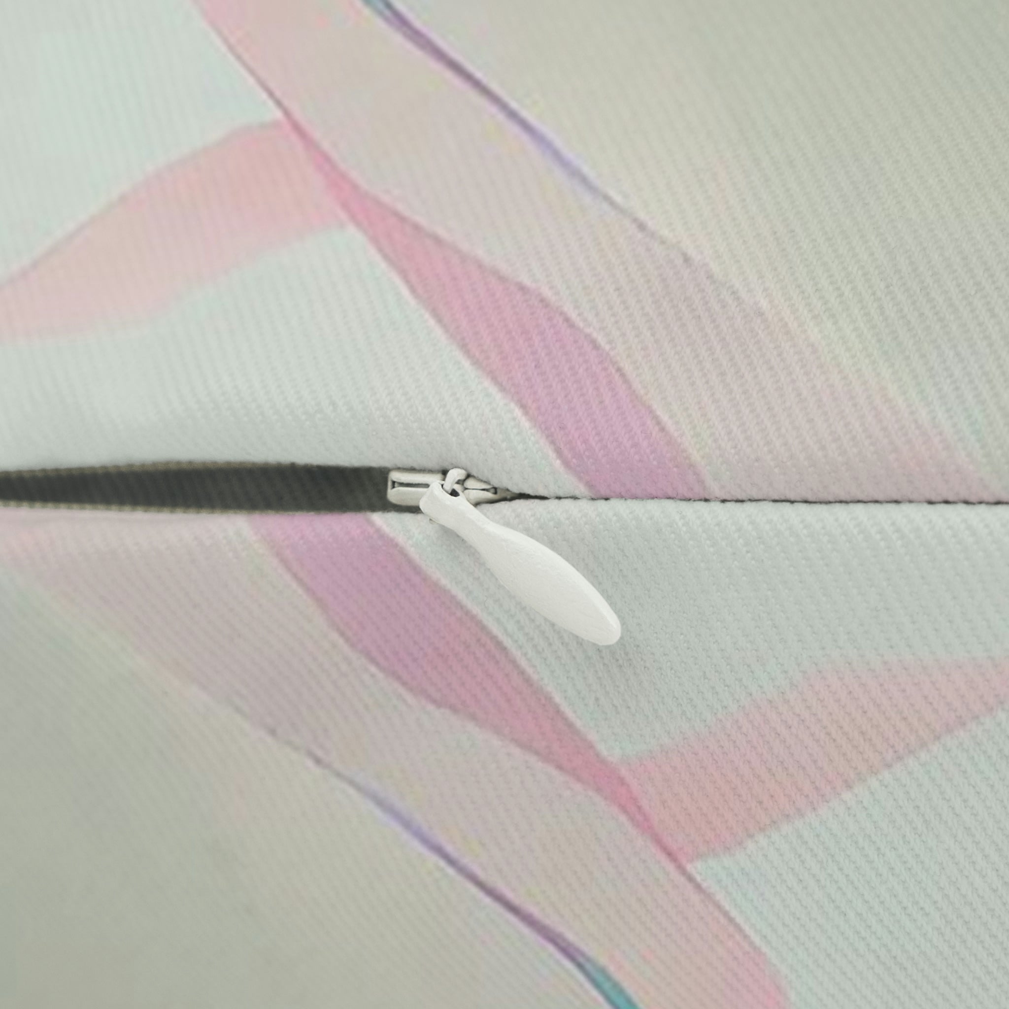 Abstract Lumbar Pillow | Pink Green Waves