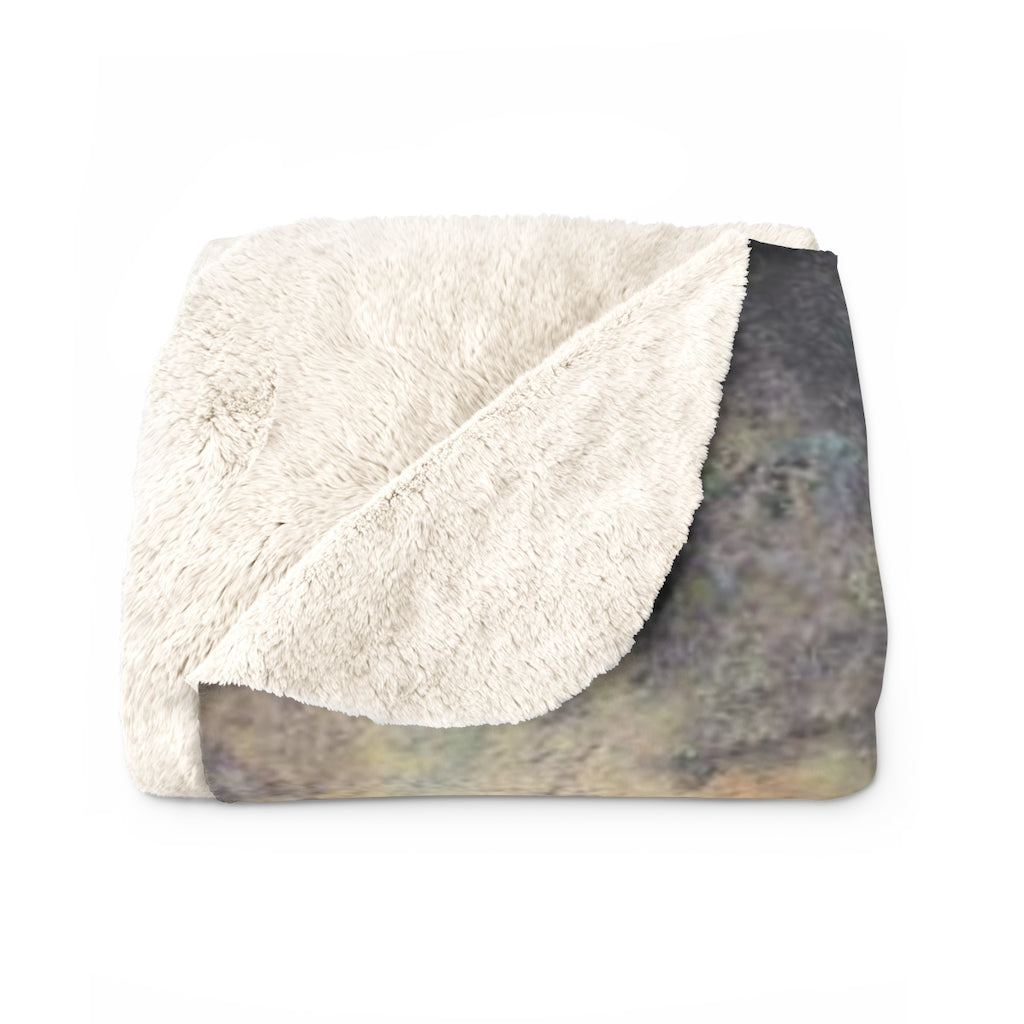 Abstract Comfy Blanket | Black Gray Orange Ombre