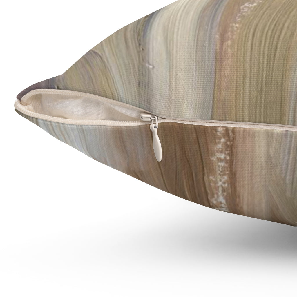 Abstract Pillow Cover | Brown Beige White