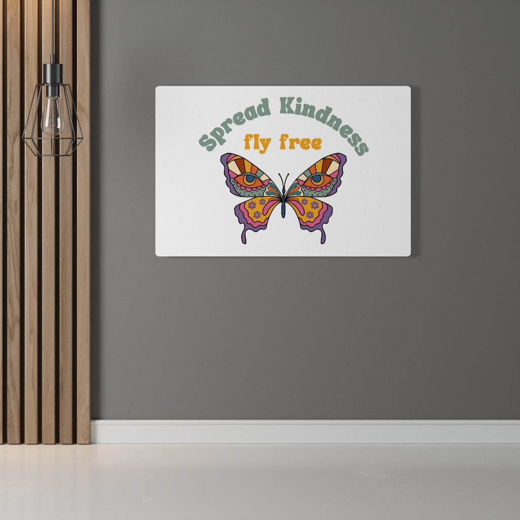 WITH SAYING WALL CANVAS ART | Green White Orange | Spread Kindness