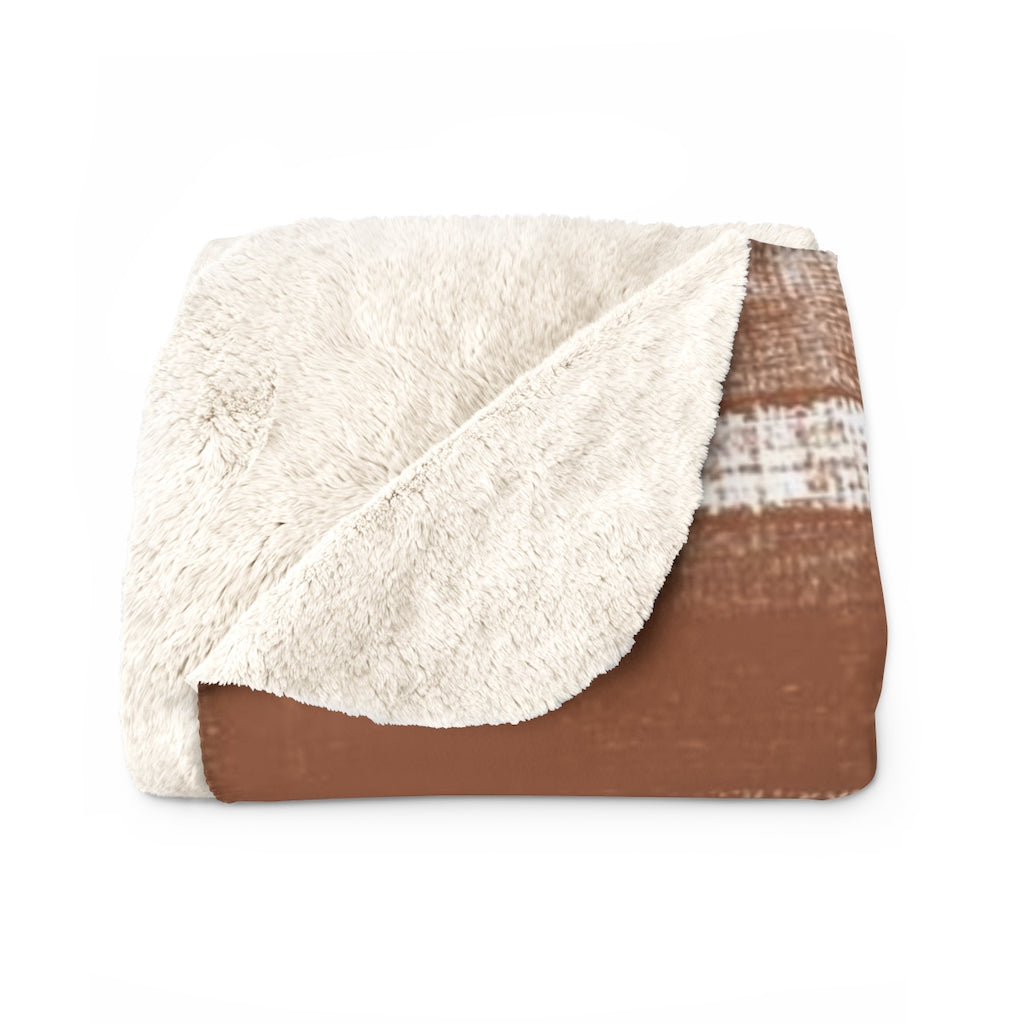 Abstract Comfy Blanket | Brown Beige Boho