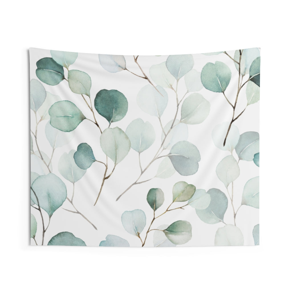 Floral Tapestry, Eucalyptus Green White