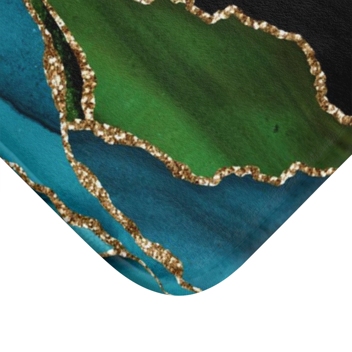 Marble Agate Print Bath Mat | Brown Purple Black