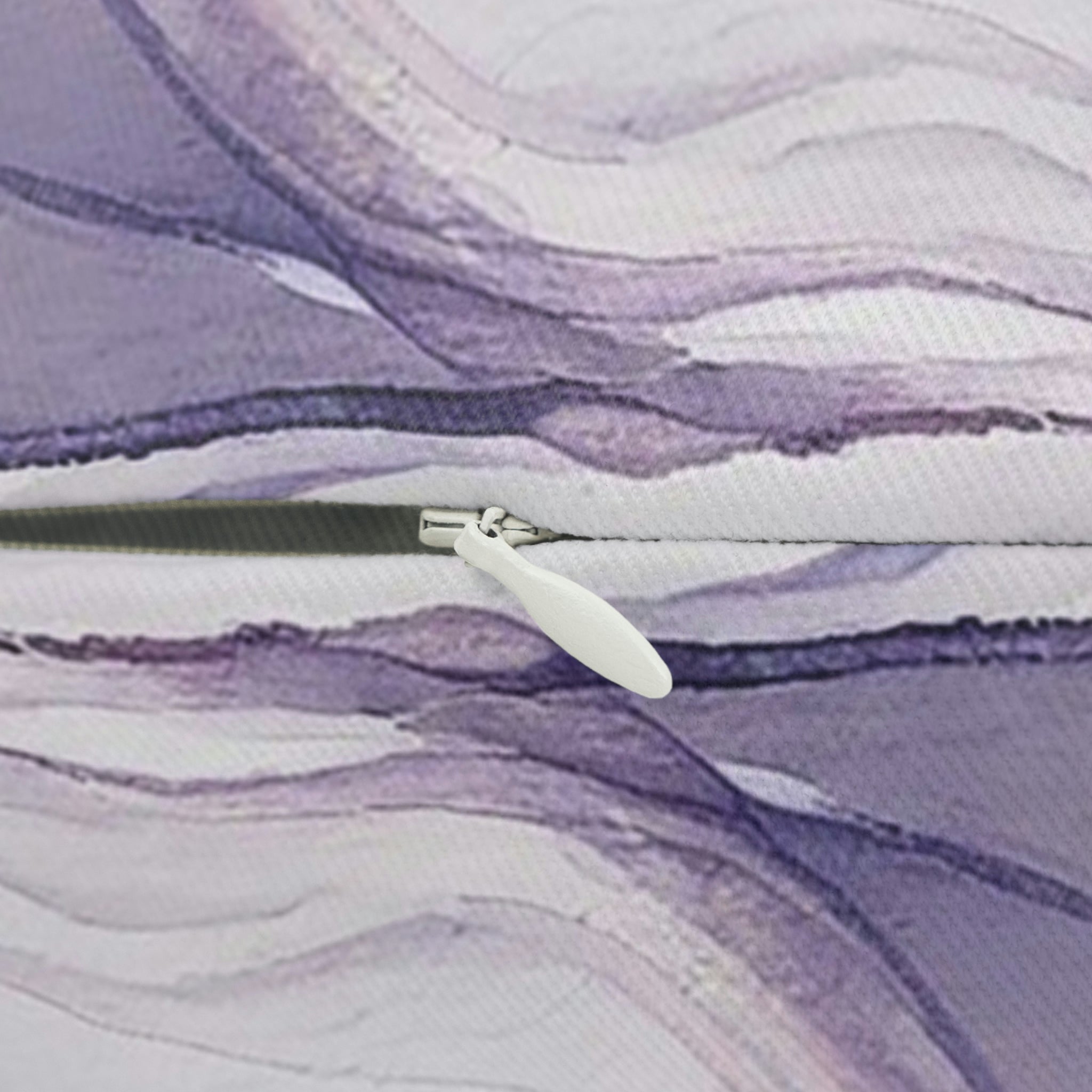 Abstract Lumbar Pillow | Pastel Purple Waves