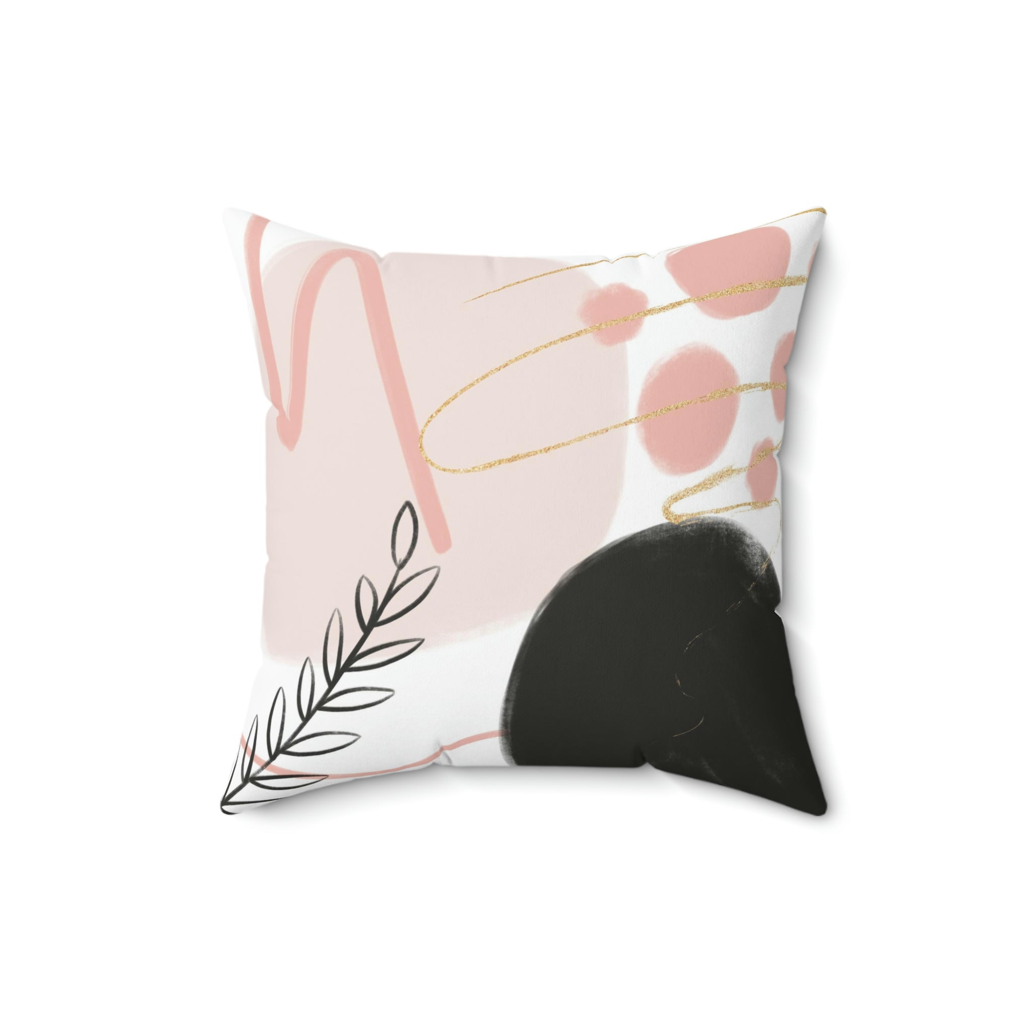 Abstract Pillow Cover | Black Pink Cream